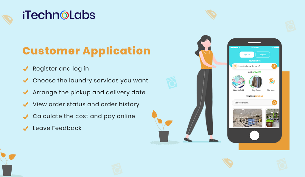 Customer laundry app itechnolabs
