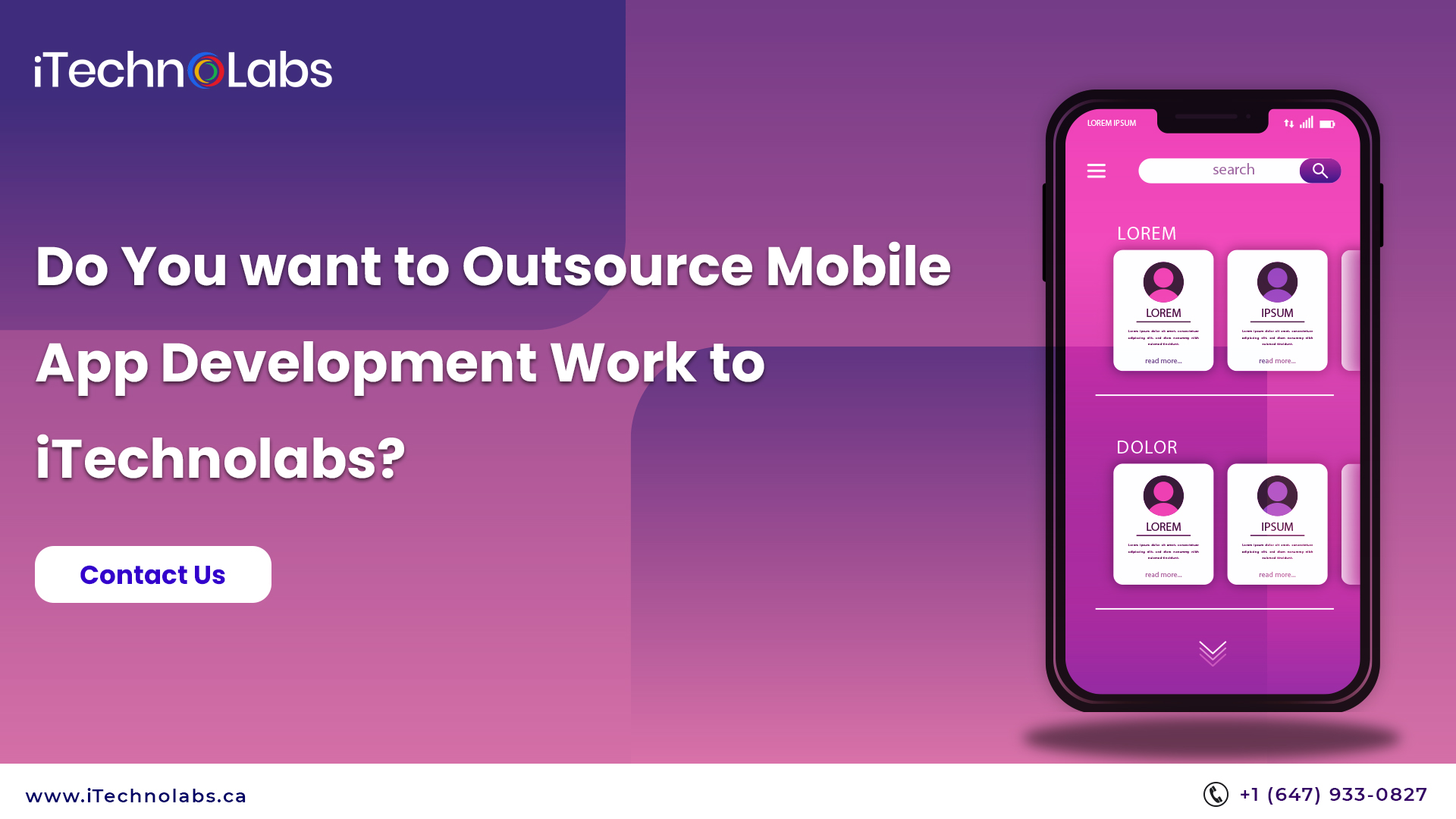 do you want to outsource mobile app development work to itechnolabs