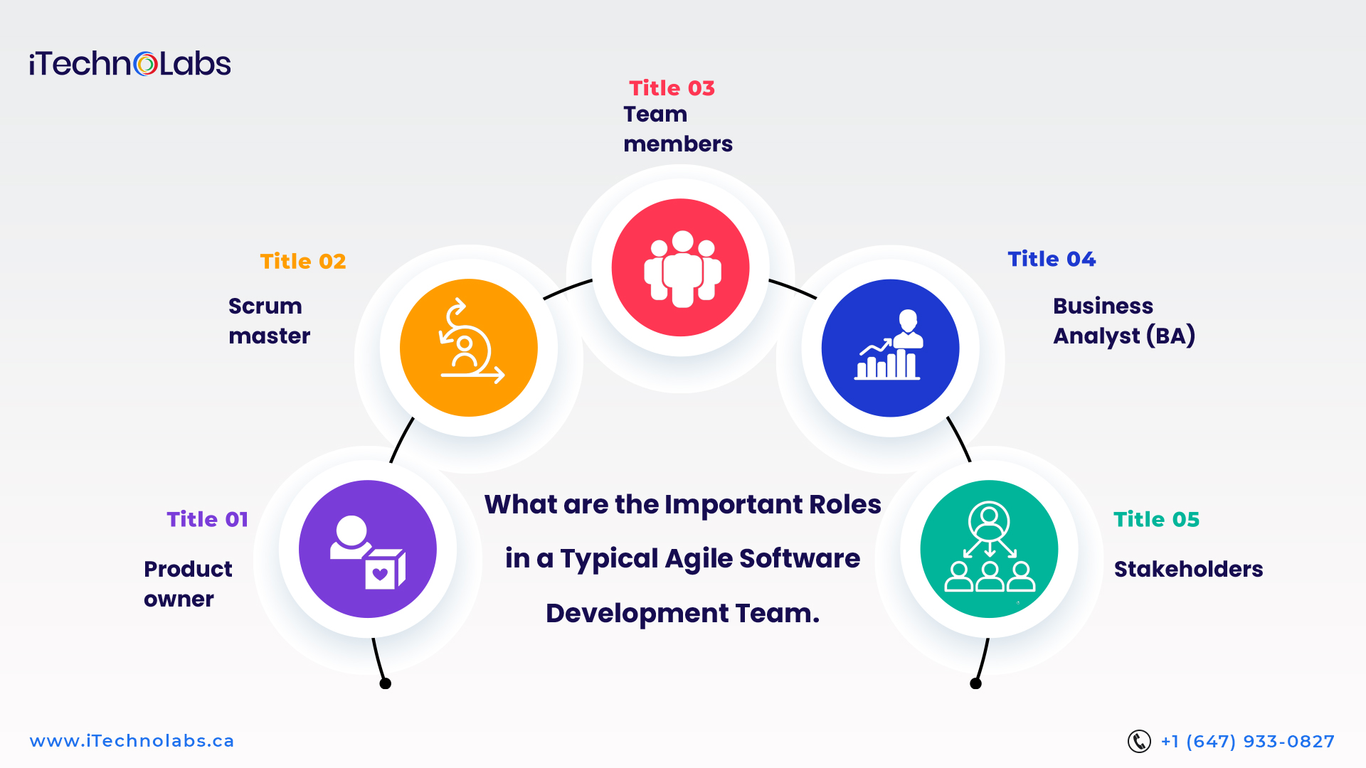 important roles in a typical agile software development team