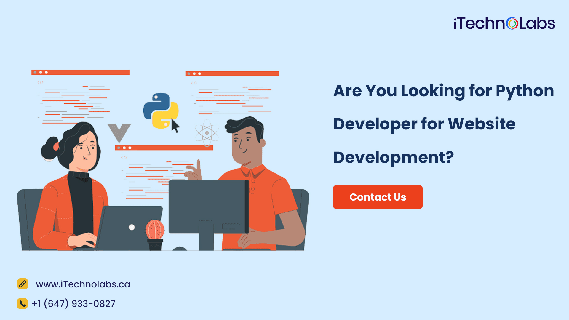 are you looking for python developer for website development itechnolabs