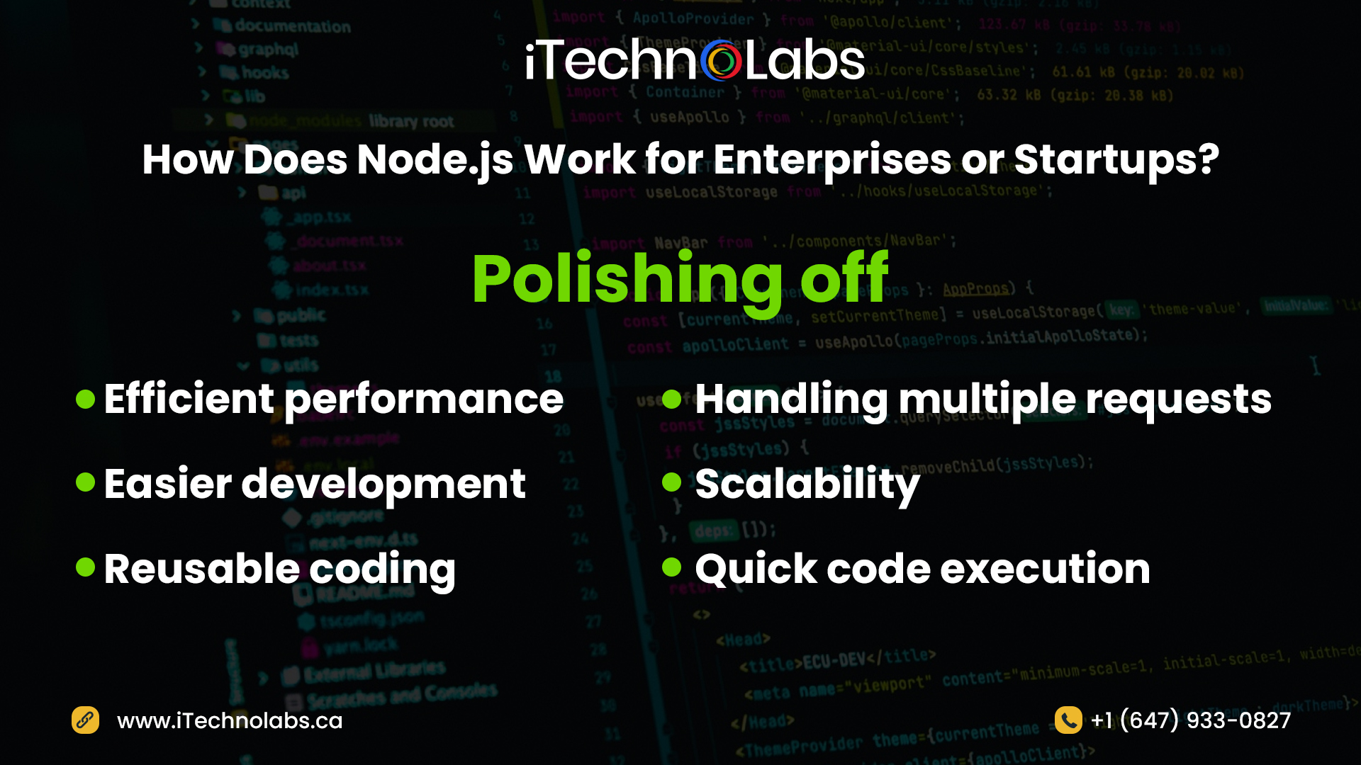 how does nodejs work for enterprises or startups itechnolabs