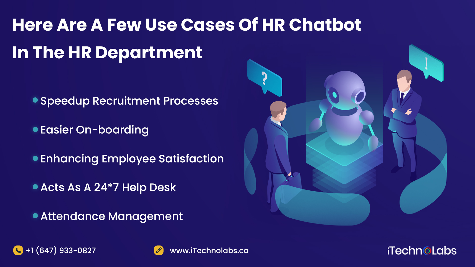 here are few use cases of hr chatbot in the hr department itechnolabs