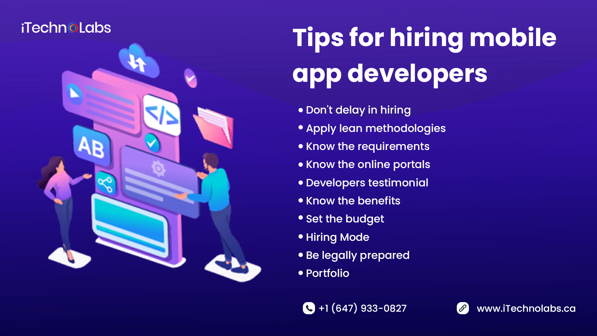 tips for hiring mobile app developers itechnolabs