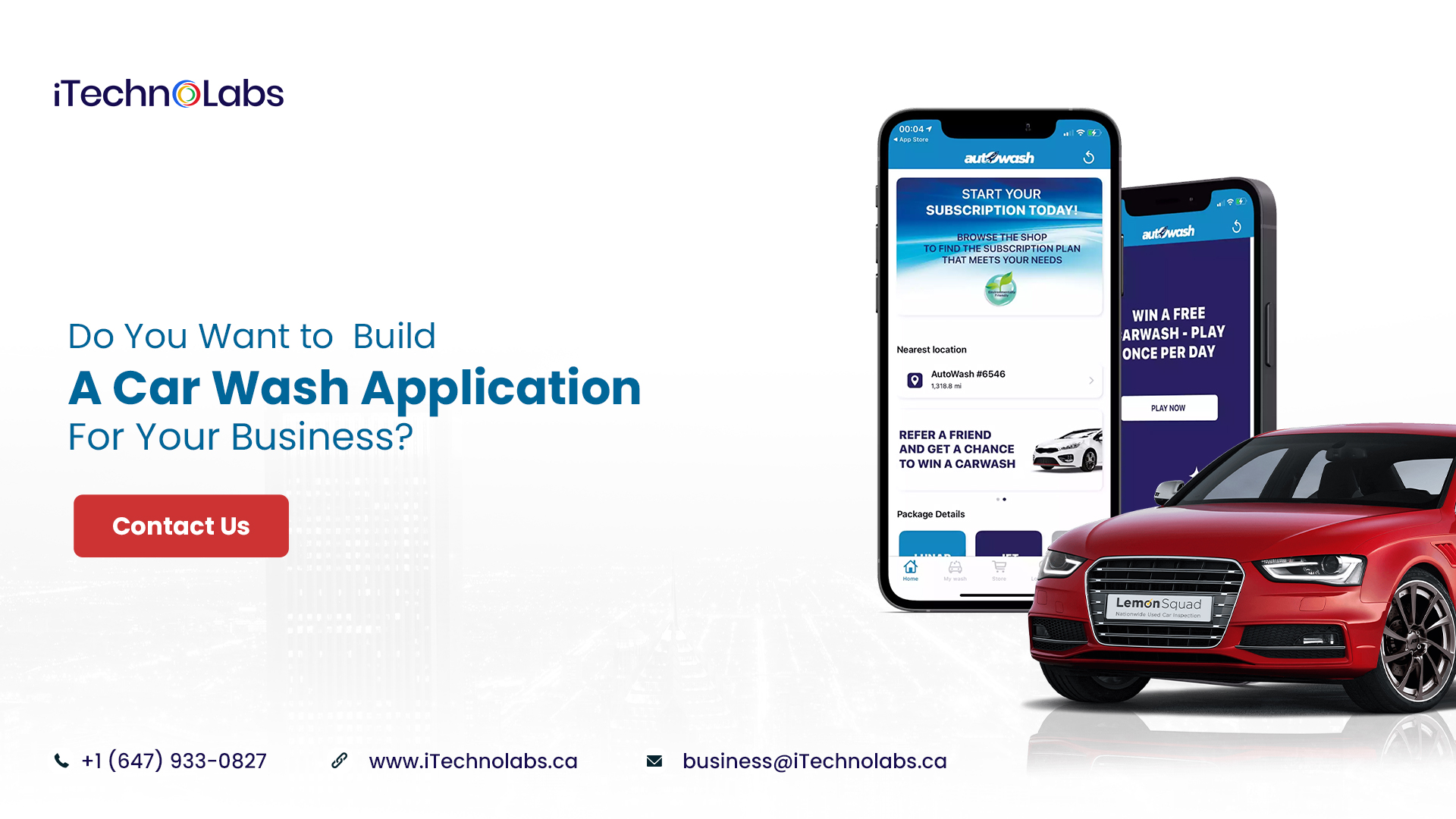 do you want to  build a car wash application for your business itechnolabs