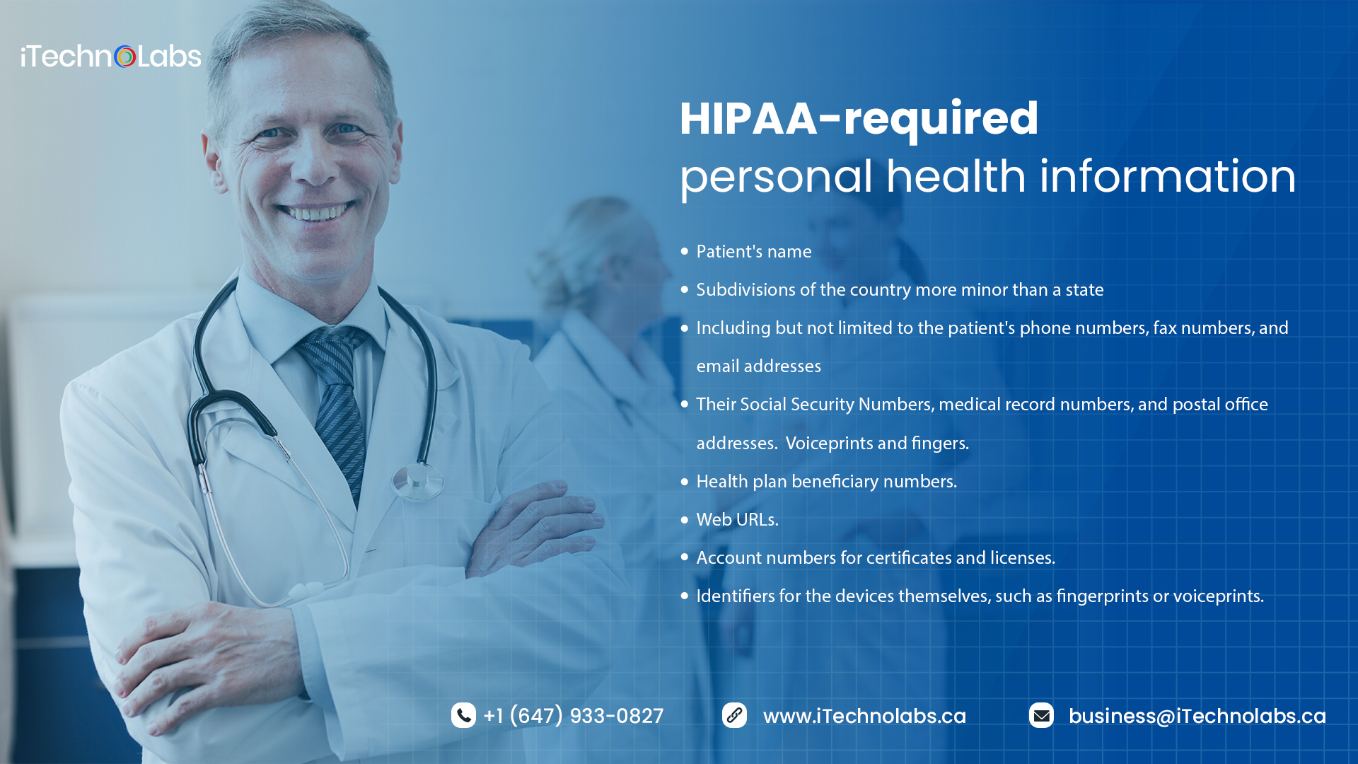hipaa-required personal health information itechnolabs