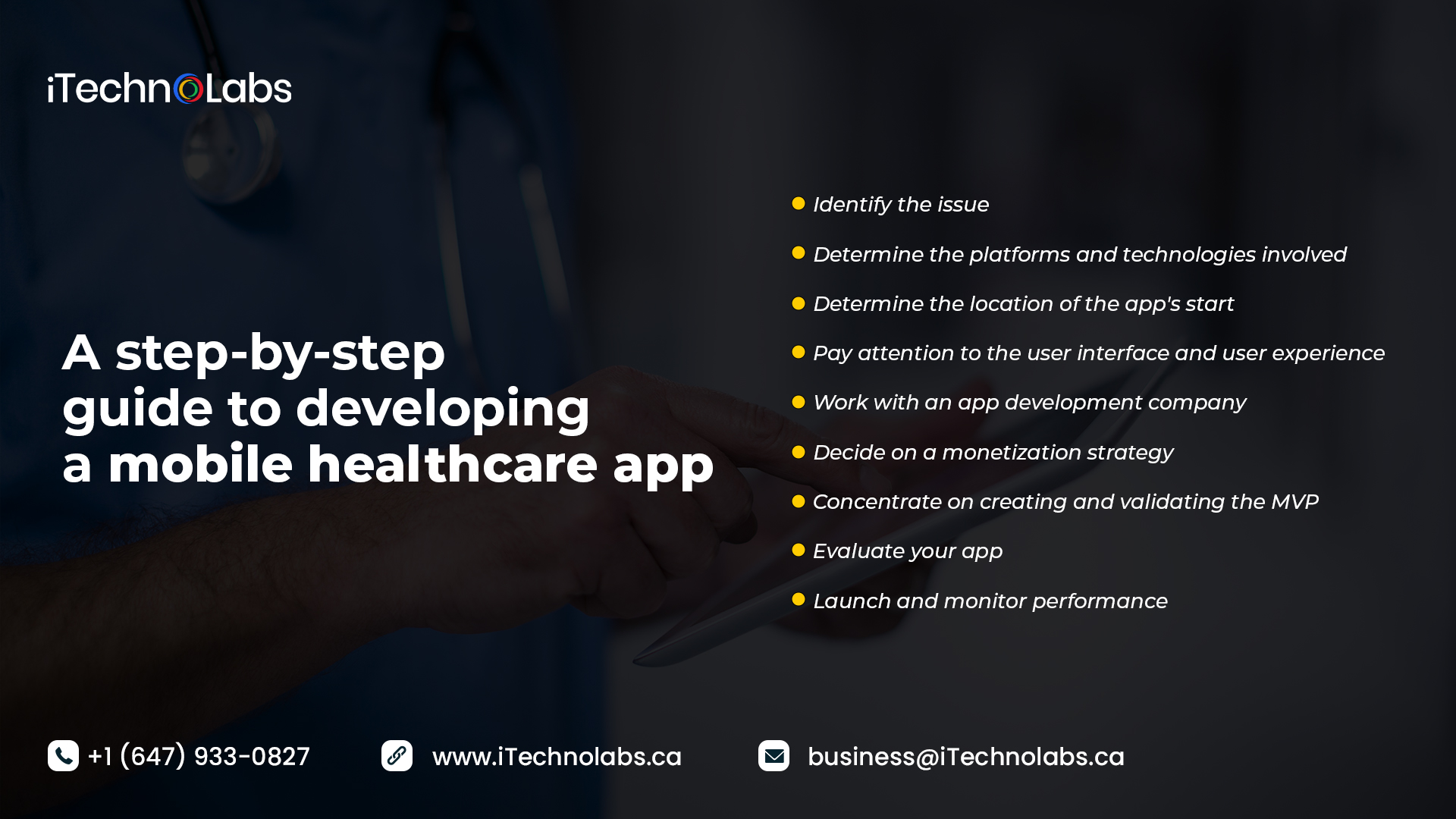 a step by step guide to developing a mobile healthcare app itechnolabs