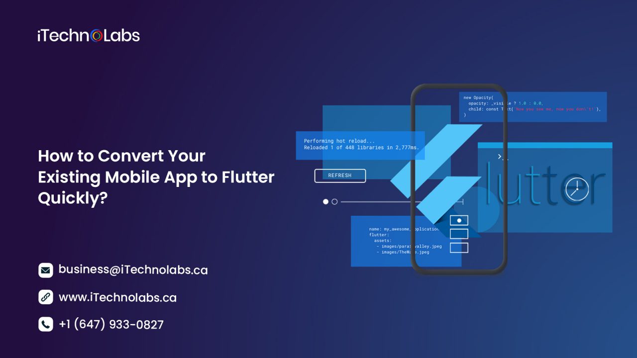 how to convert your existing mobile app to flutter quickly itechnolabs