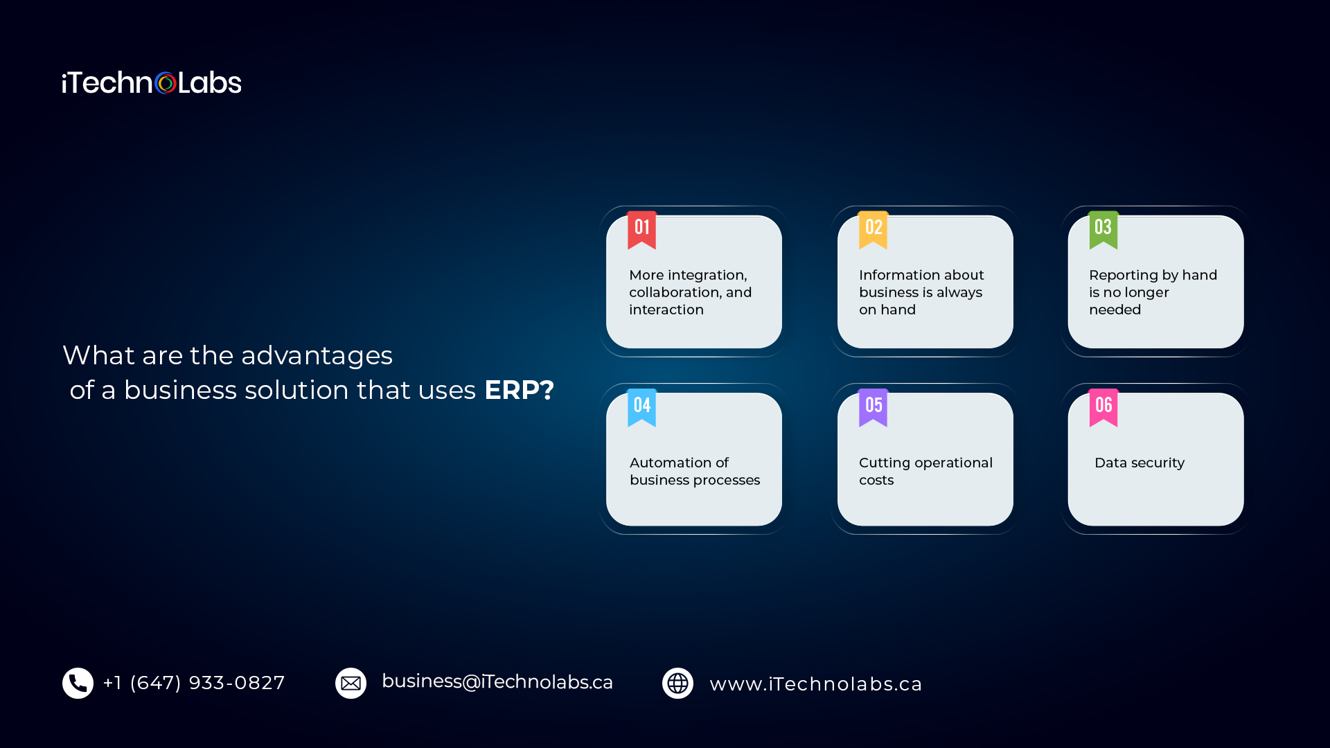 what are the advantages of a business solution that uses erp itechnolabs