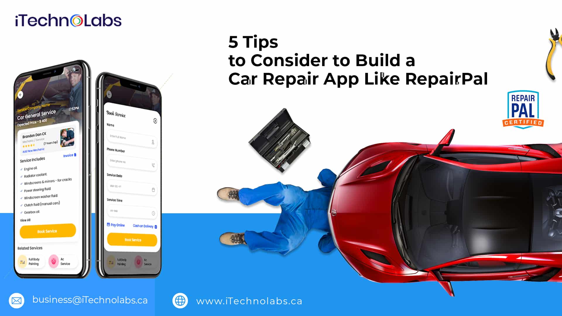 5 tips to consider to build a car repair app like repairpal itechnolabs