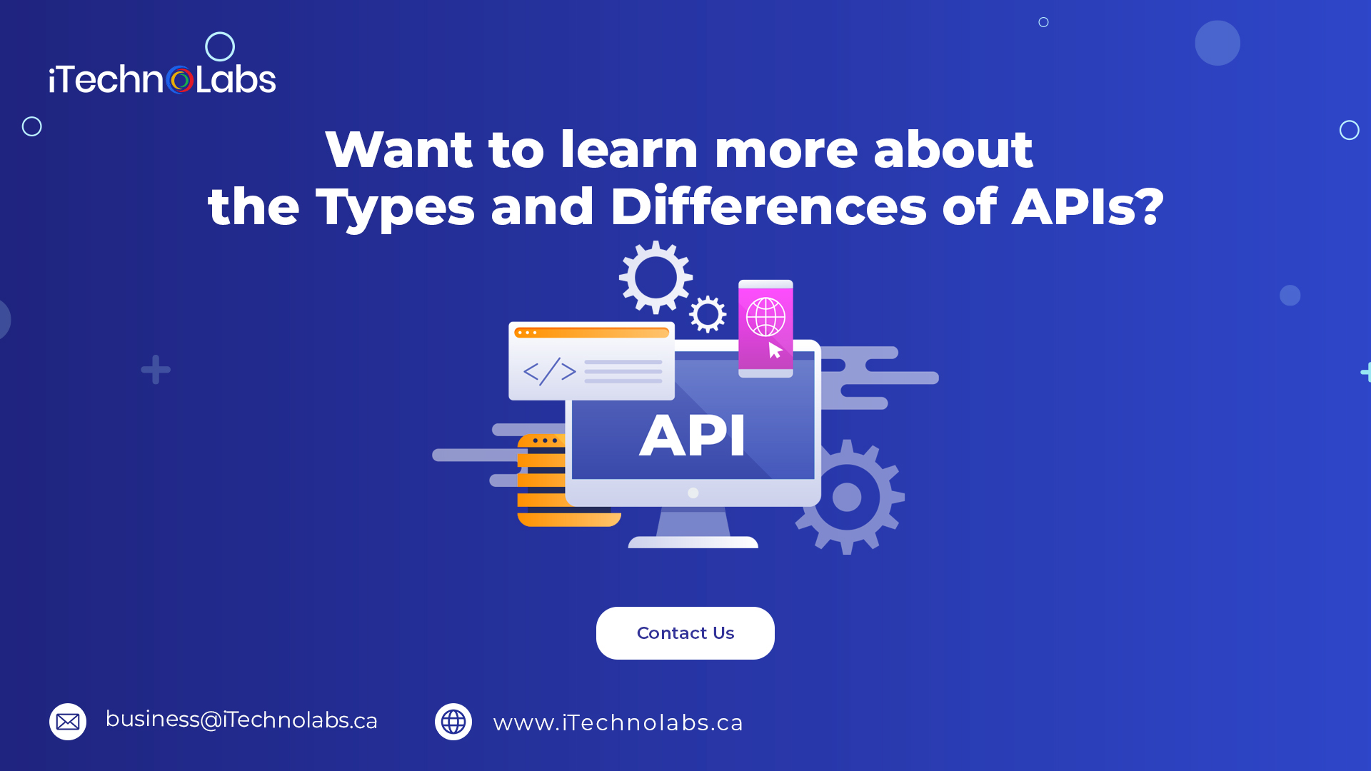 want to learn more about the types and differences of apis itechnolabs