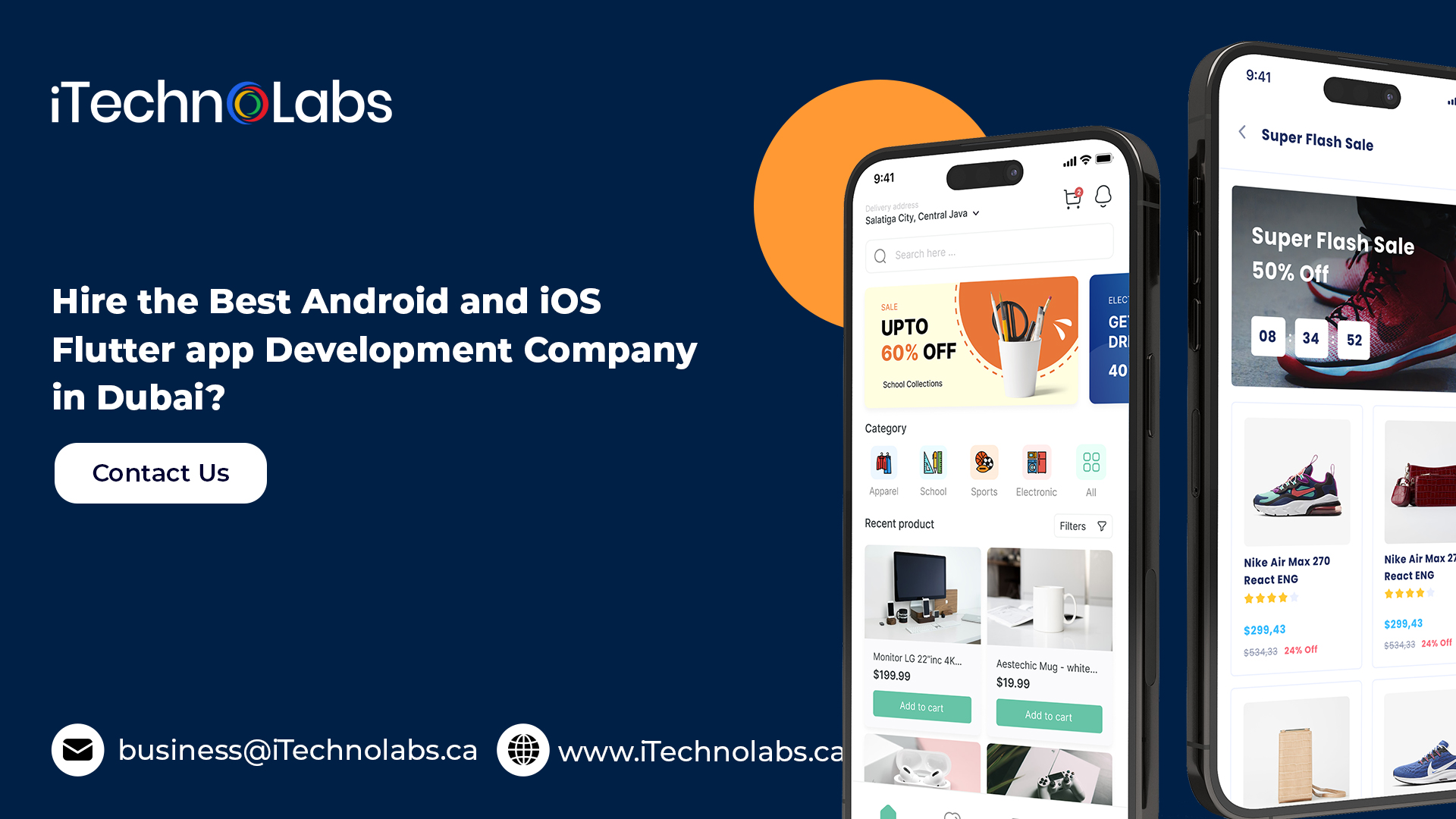 hire the best android and ios flutter app development company in dubai itechnolabs