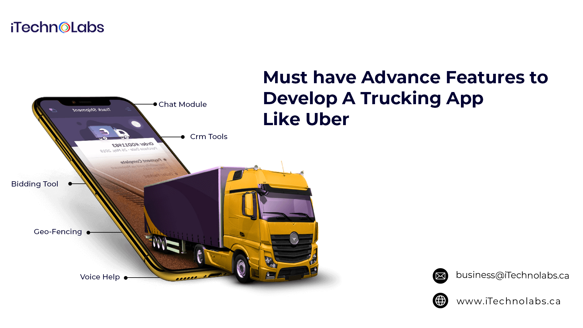 must have advance features to develop a trucking app like uber itechnolabs