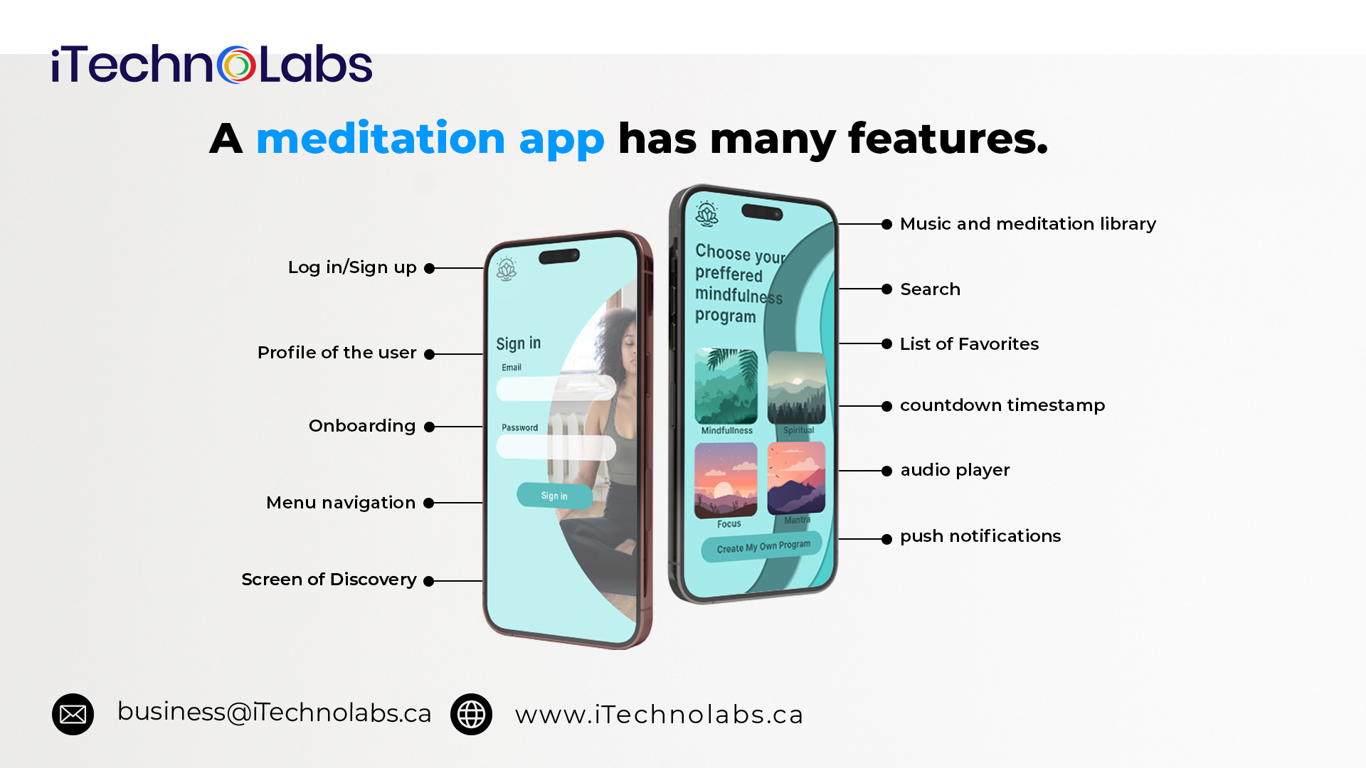 a meditation app has many features itechnolabs