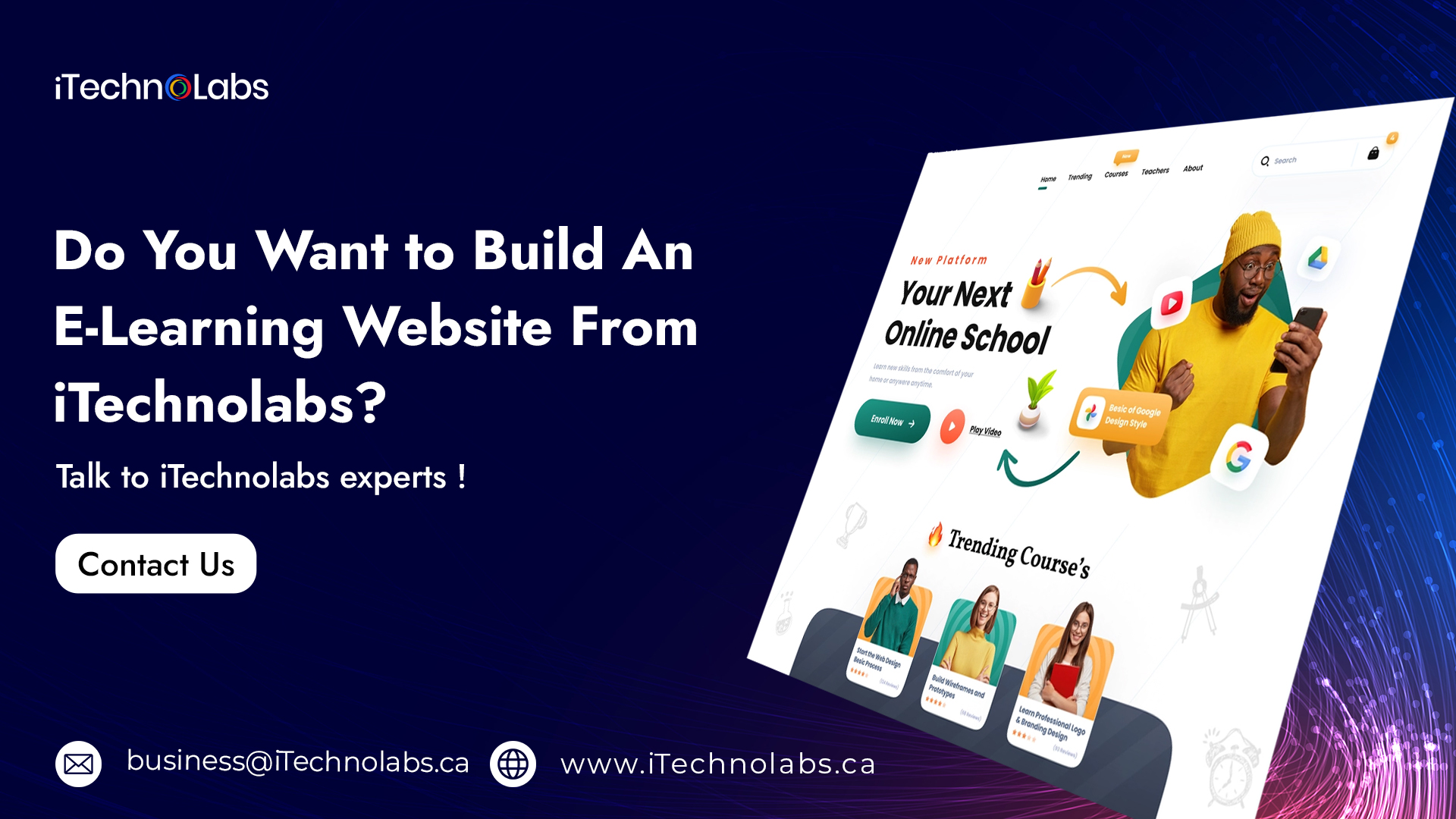 do you want to build an elearning website from itechnolabs