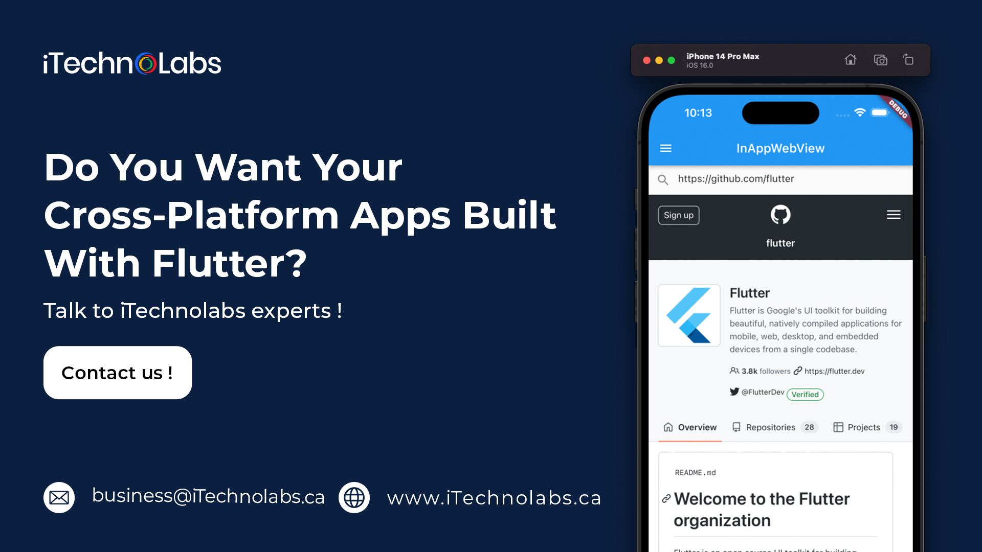 do you want your cross platform apps built with flutter itechnolabs