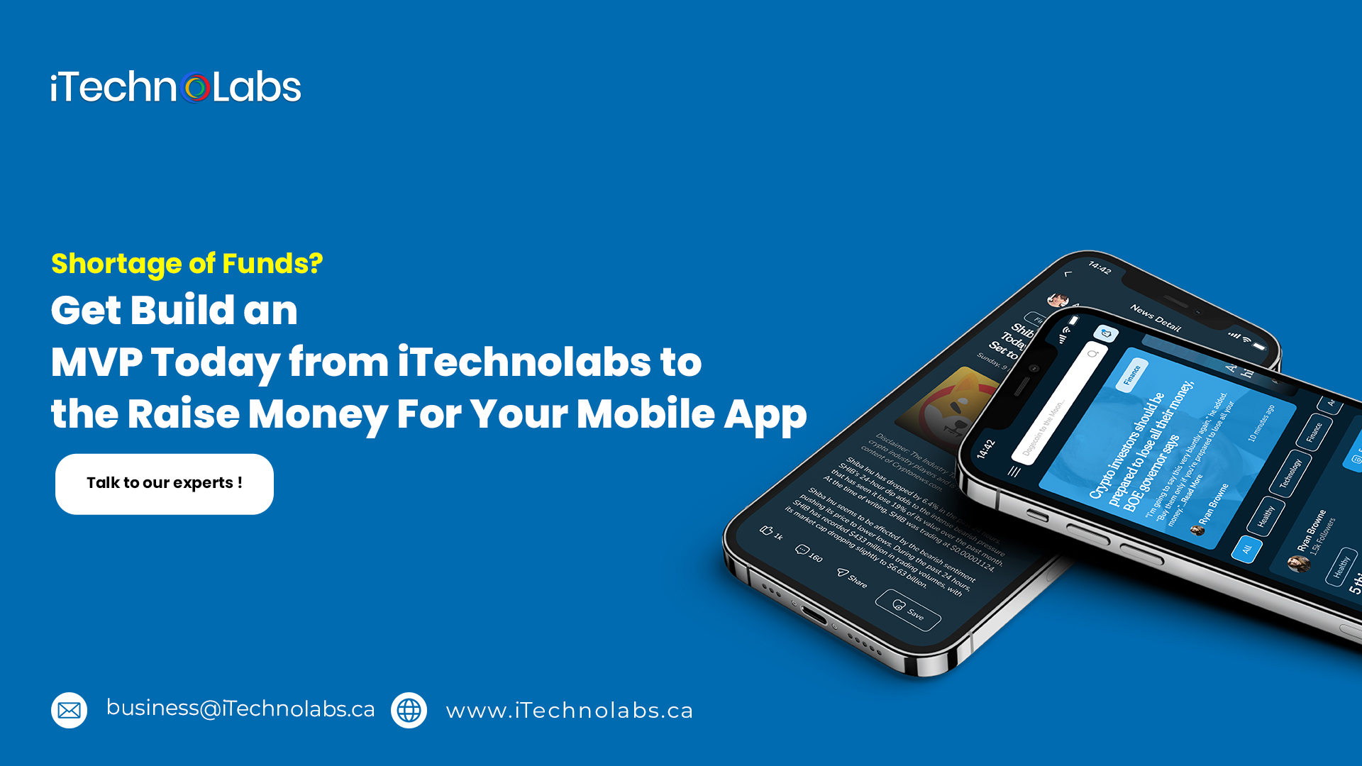 get build an mvp today from itechnolabs to raise money for your mobile app