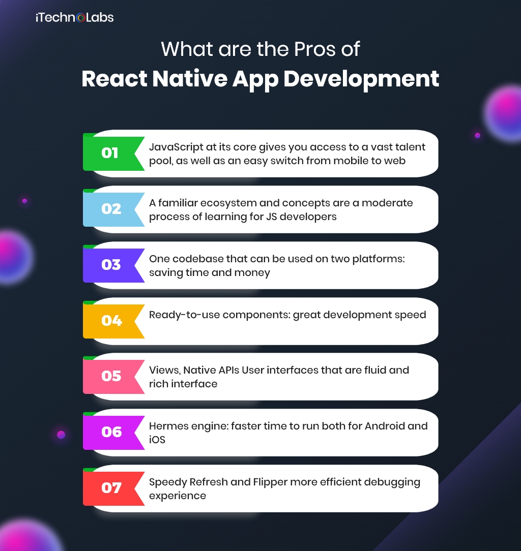 what are the pros of react native app development itechnolabs
