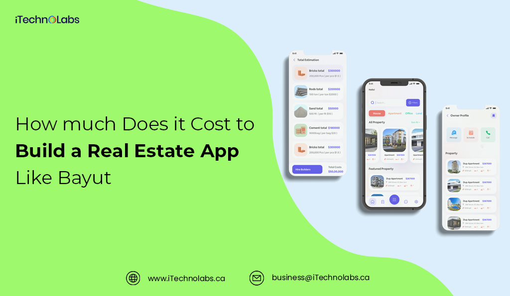 how much does it cost to build real estate app like bayut itechnolabs