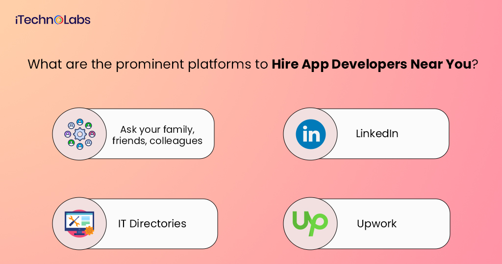 What are the prominent platforms to hire app developers near you itechnolabs