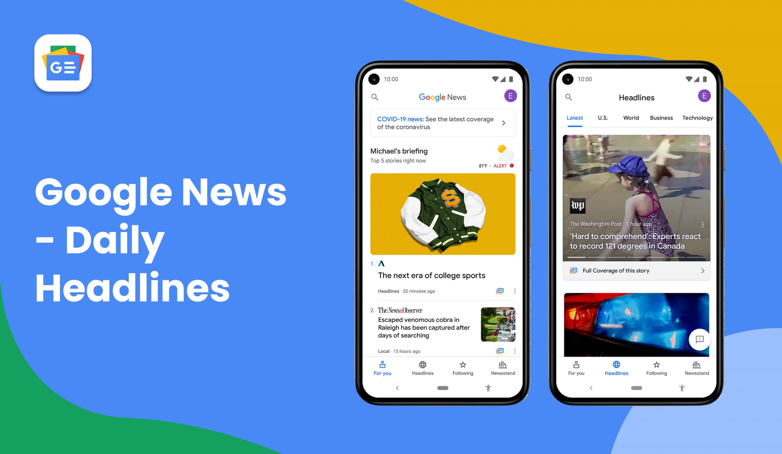 Google News- Daily headlines