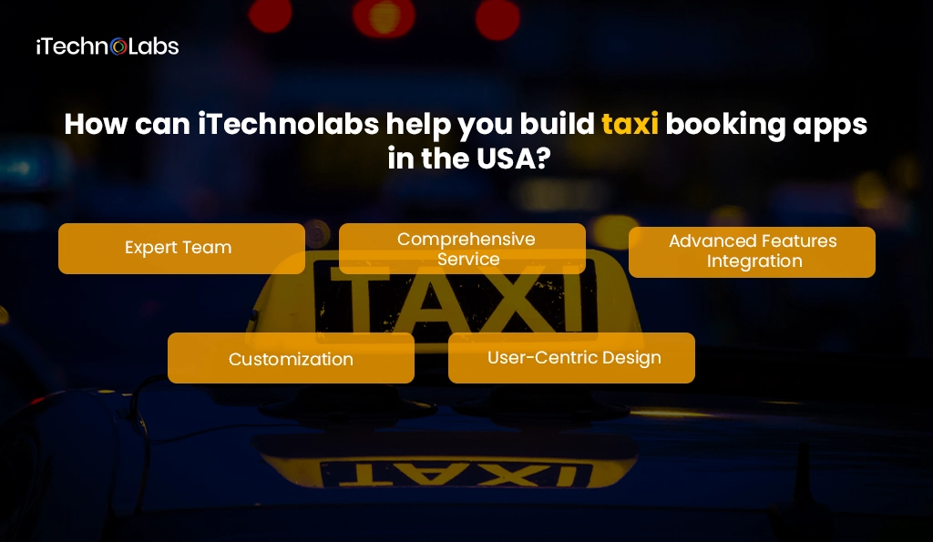 How can iTechnolabs help you build taxi booking apps in the USA