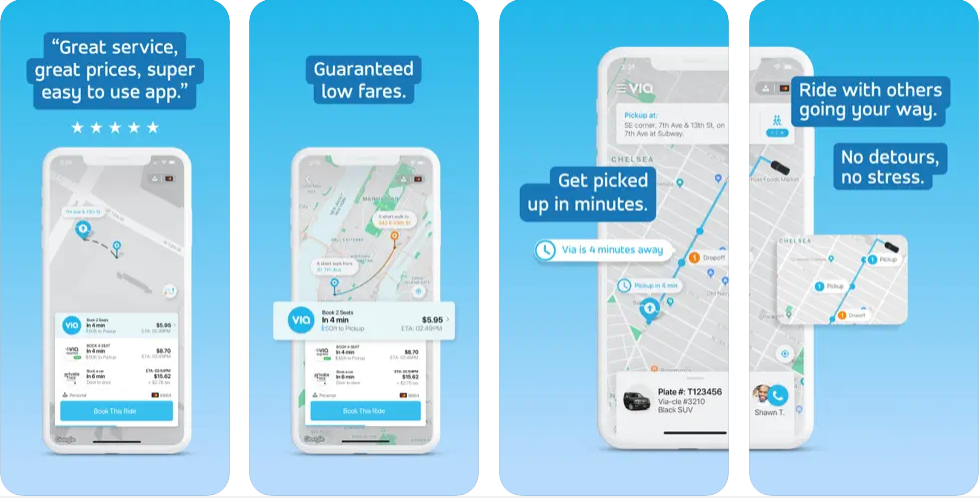 via - on demand ride share app